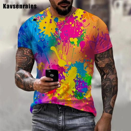 [Arcoiris L] Camiseta con estampado arcoíris