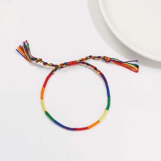 Pulsera trenzada LGBT hecha a mano